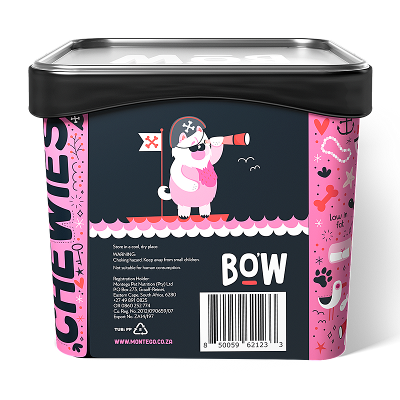 Bags O' Wags Chewies:  Bacon Flavored Hearts