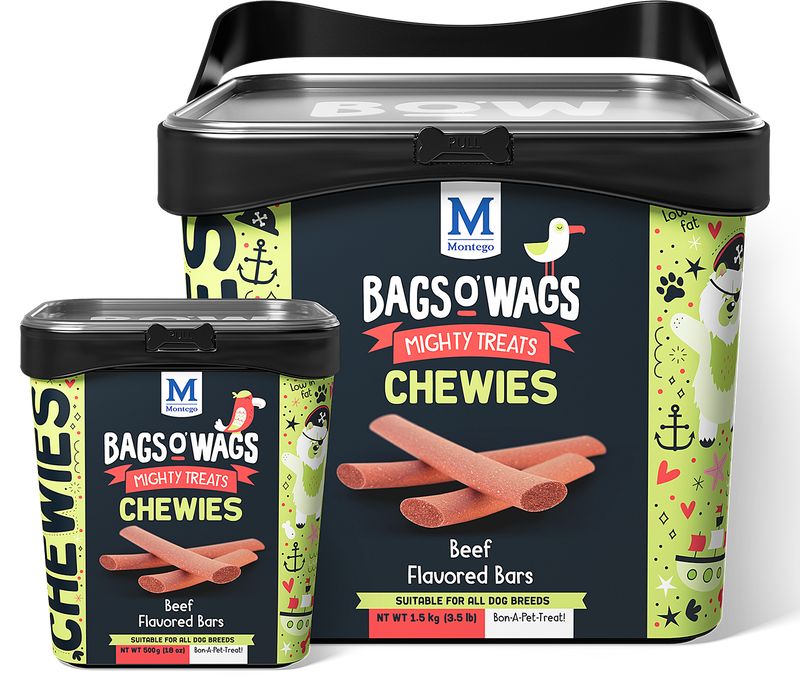 Bags O' Wags Chewies:  Beef Flavored Bars