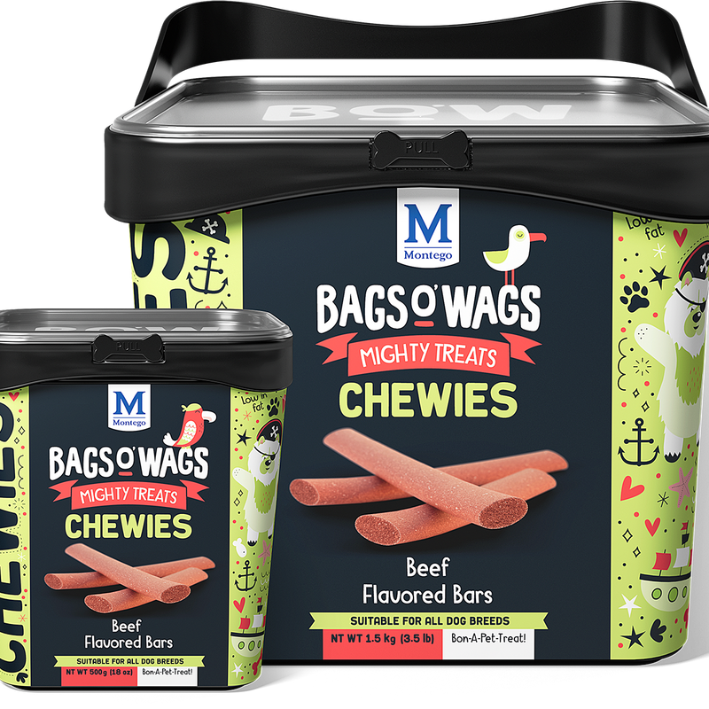 Bags O' Wags Chewies:  Beef Flavored Bars