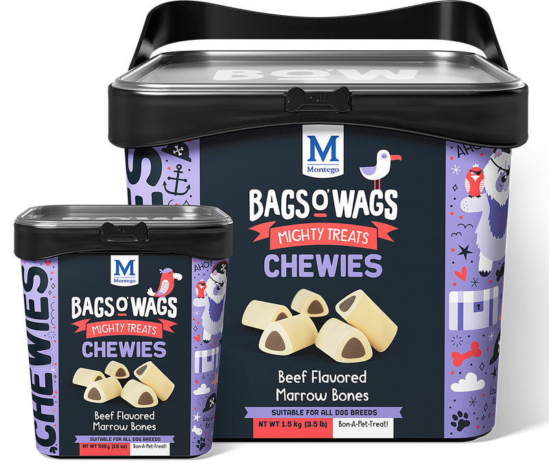 Bags O' Wags Chewies:  Beef Flavored Marrow Bones