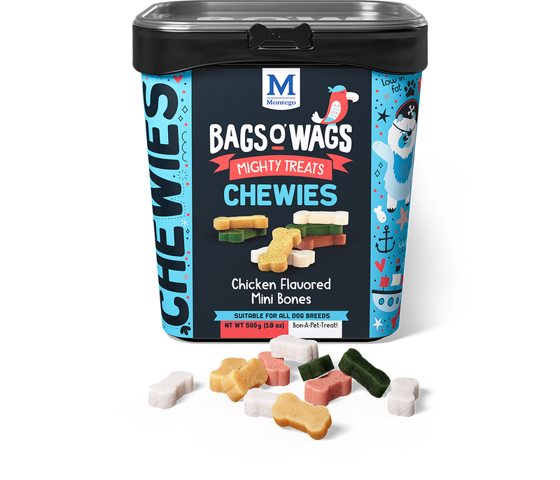 Bags O' Wags Chewies:  Chicken Flavored Mini Bones