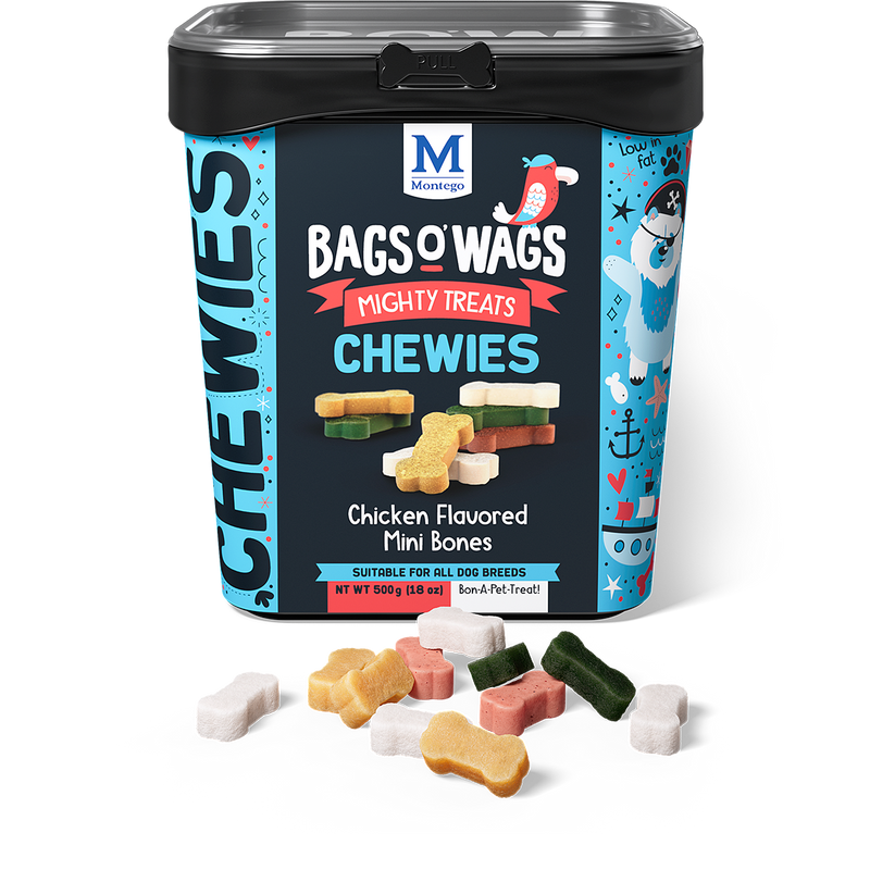 Bags O' Wags Chewies:  Chicken Flavored Mini Bones