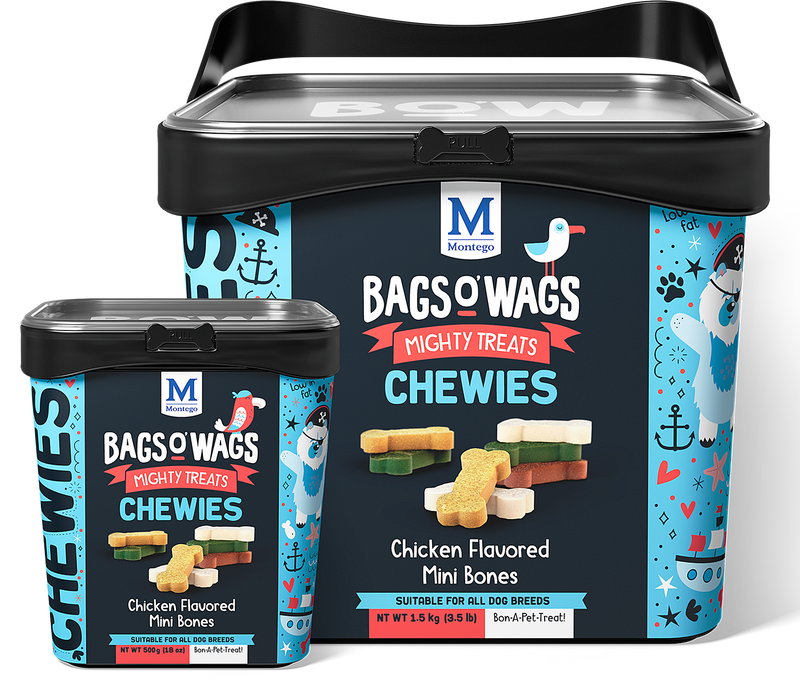 Bags O' Wags Chewies:  Chicken Flavored Mini Bones