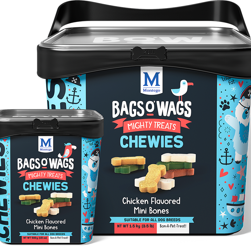 Bags O' Wags Chewies:  Chicken Flavored Mini Bones