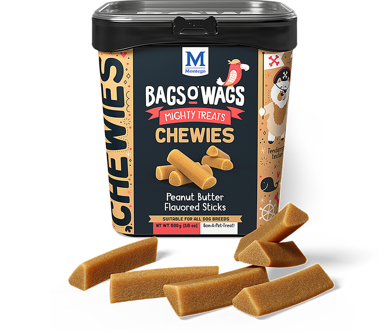 Bags O' Wags Chewies:  Peanut Butter Flavored Sticks