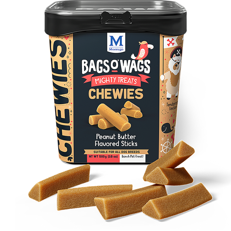 Bags O' Wags Chewies:  Peanut Butter Flavored Sticks