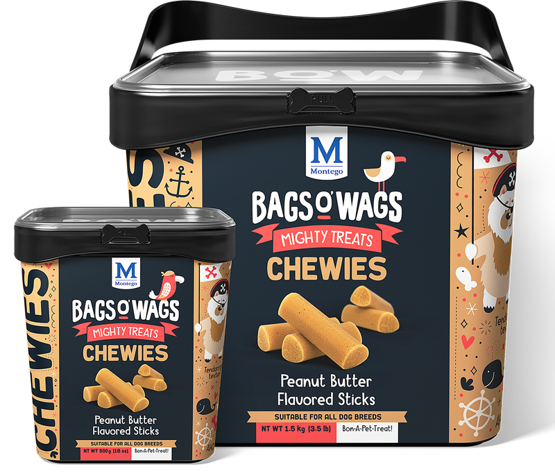 Bags O' Wags Chewies:  Peanut Butter Flavored Sticks