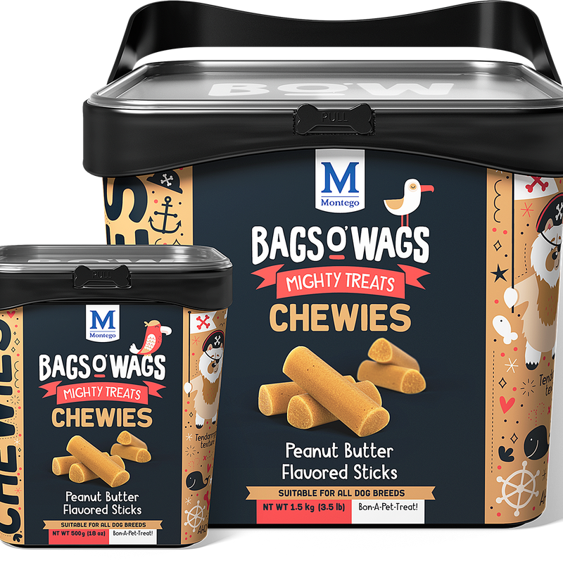 Bags O' Wags Chewies:  Peanut Butter Flavored Sticks