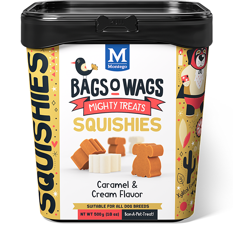 Bags O' Wags Squishies:  Caramel & Cream