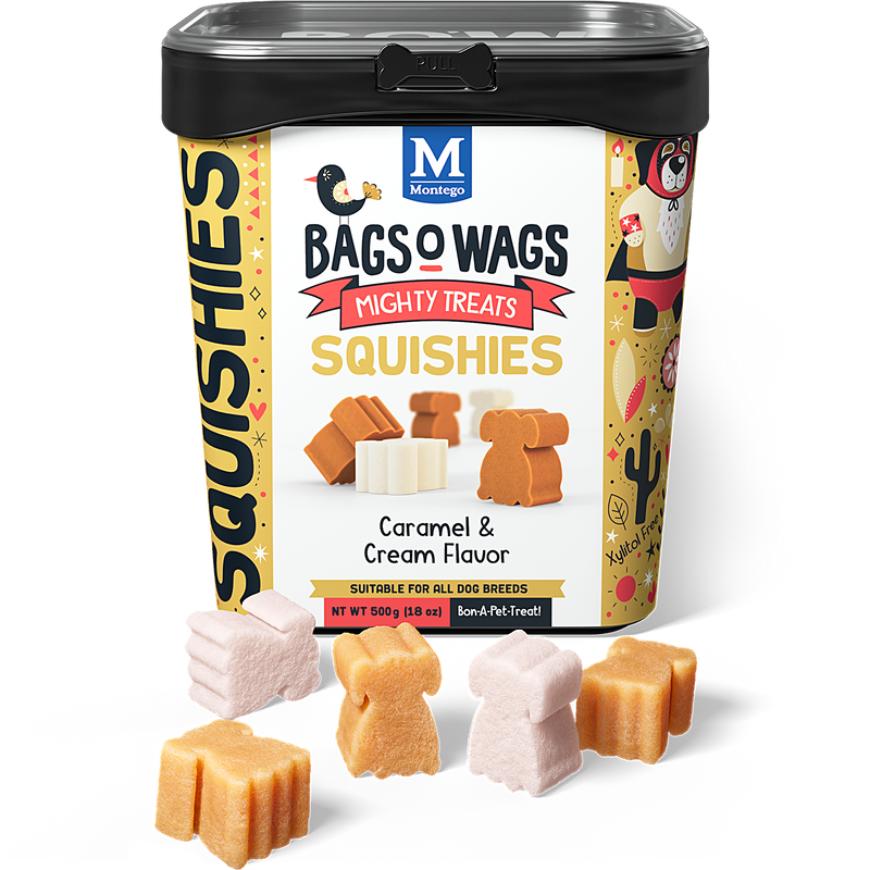 Bags O' Wags Squishies:  Caramel & Cream