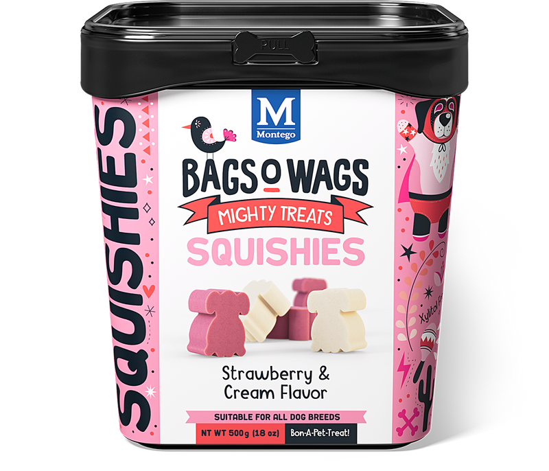 Bags O' Wags Squishies:  Strawberry & Cream