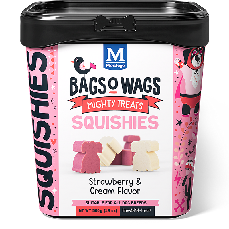 Bags O' Wags Squishies:  Strawberry & Cream